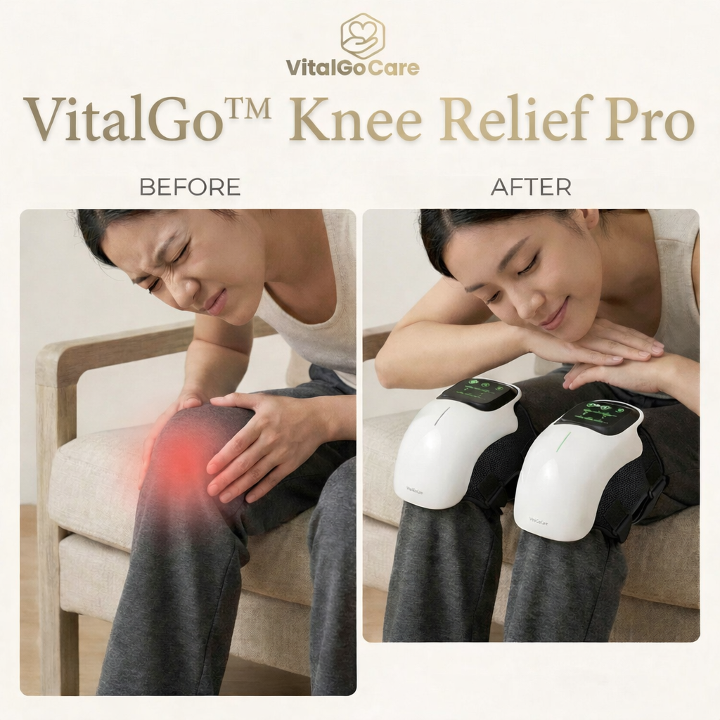 VitalGo KneeRelief Pro heat and vibration knee massager
