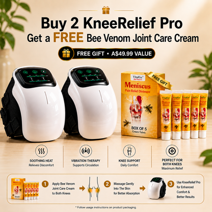 VitalGo™ KneeRelief Pro – Heat & Vibration Knee Massager