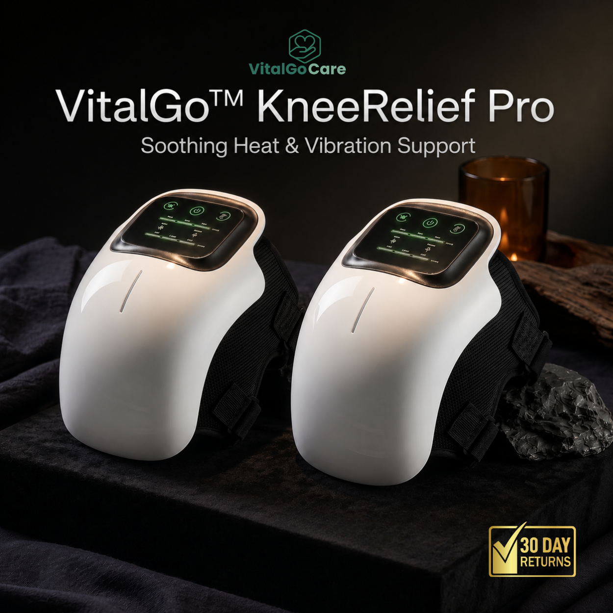 VitalGo KneeRelief Pro heat and vibration knee massager