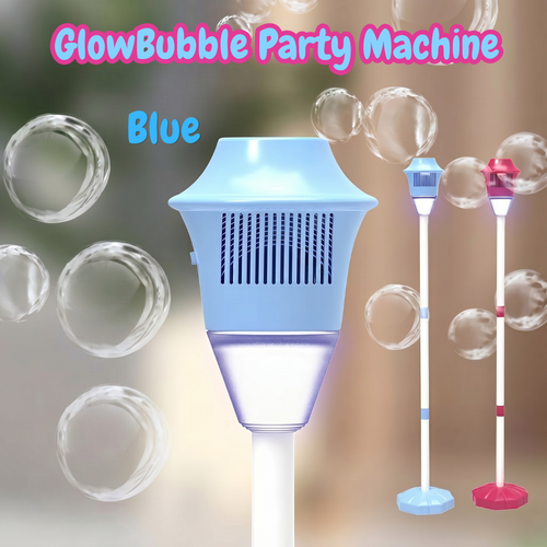 Glow in the Dark Bubble Machine Gun - 64-Hole Automatic Rocket Bubble Blower for Kids Party and Outdoor Fun