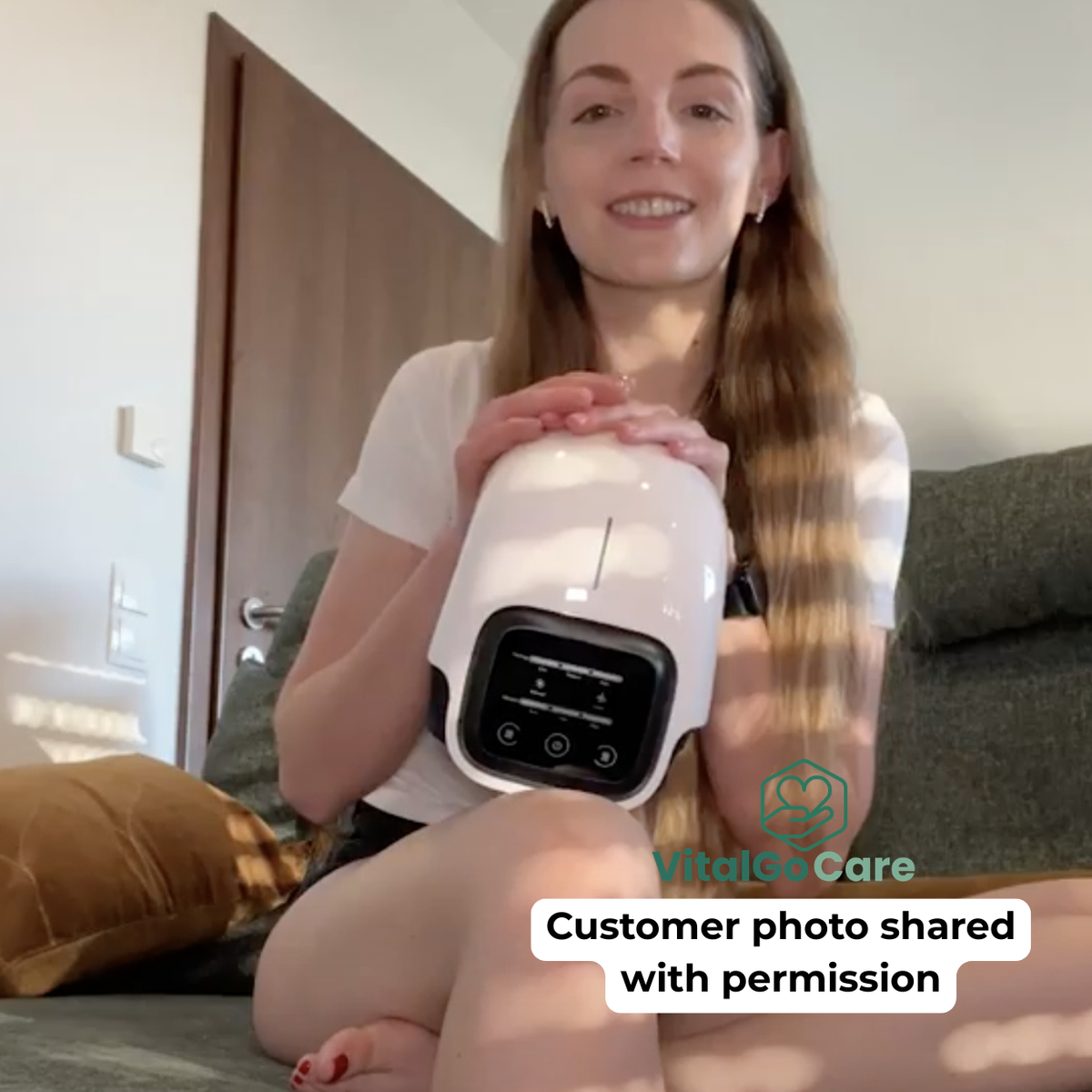 VitalGo KneeRelief Pro heat and vibration knee massager
