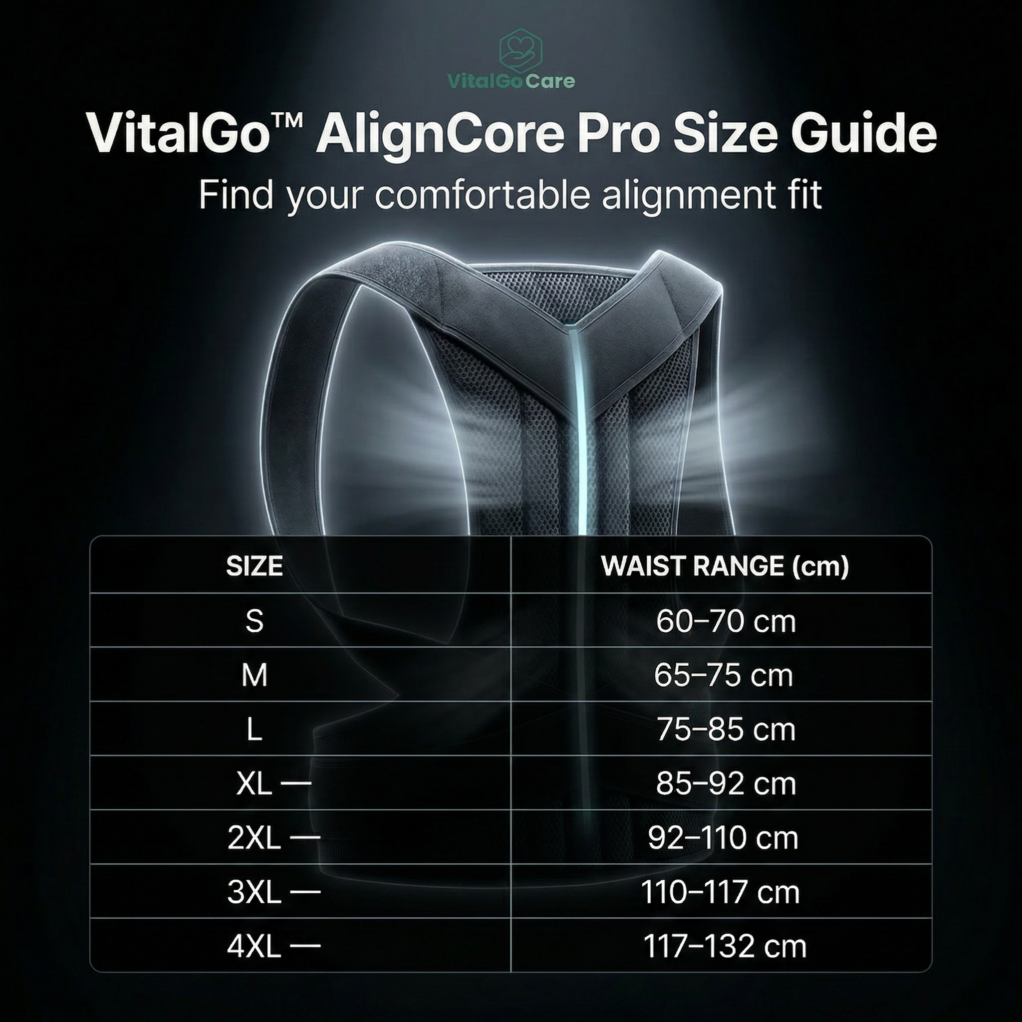 VitalGo™ AlignCore Pro - Everyday Posture Support